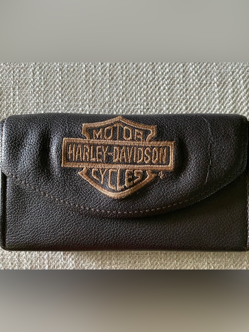 Harley-Davidson Black Wallet with Brown Patch Logo